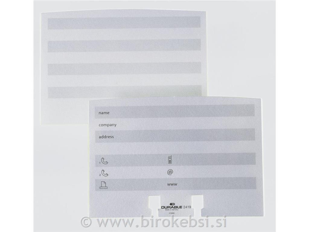 KARTONČKI DURABLE ZA VIZITKE 2419 1/100