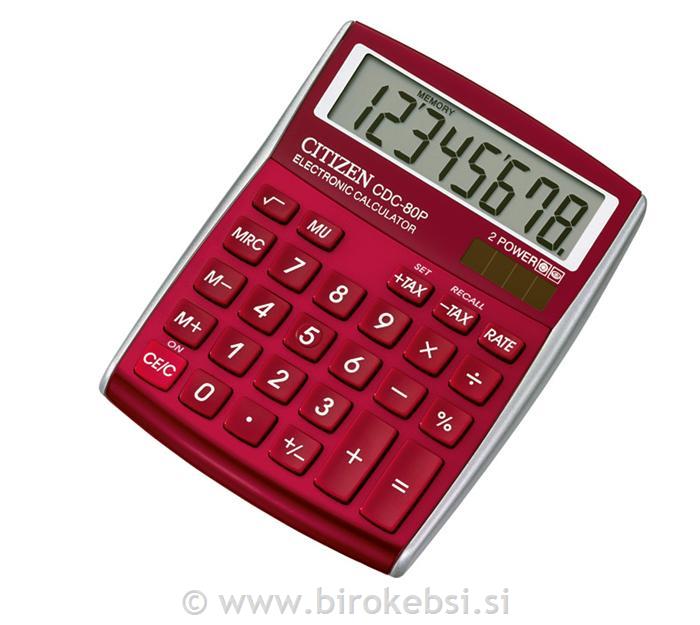 KALKULATOR CDC-80RDWB VINSKO RDEČ