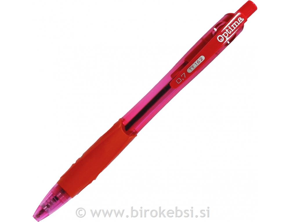 KEMIČNI SVINČNIK OPTIMA 0,7 TY162 RDEČ