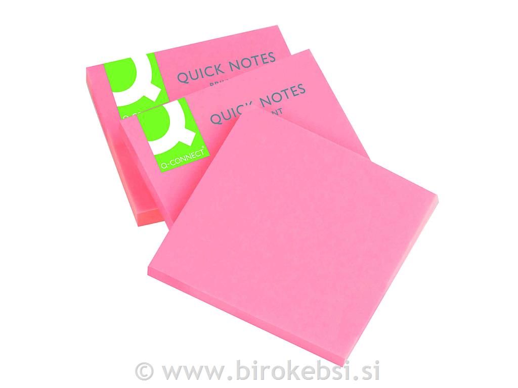 KOCKA 75X75 100L NEON ROZA Q-CONNECT