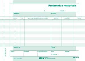 OBR. 6,41 PREJEMNICA MATERIALA