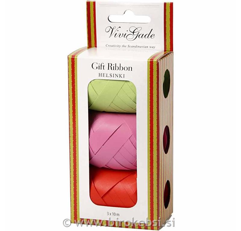 Darilni trakovi 10 mm, set 3x10 m