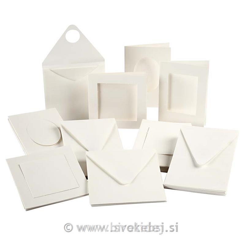 Kuverte&vizitke, VP,12,5x12, cm, set 50