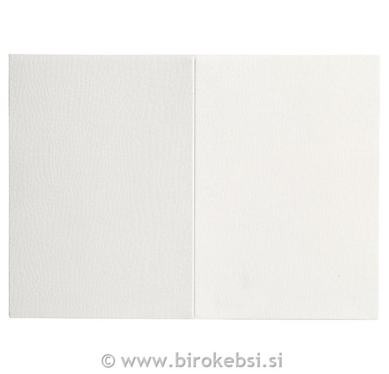 Voščilnica 10,5x15 cm, set 10, bela