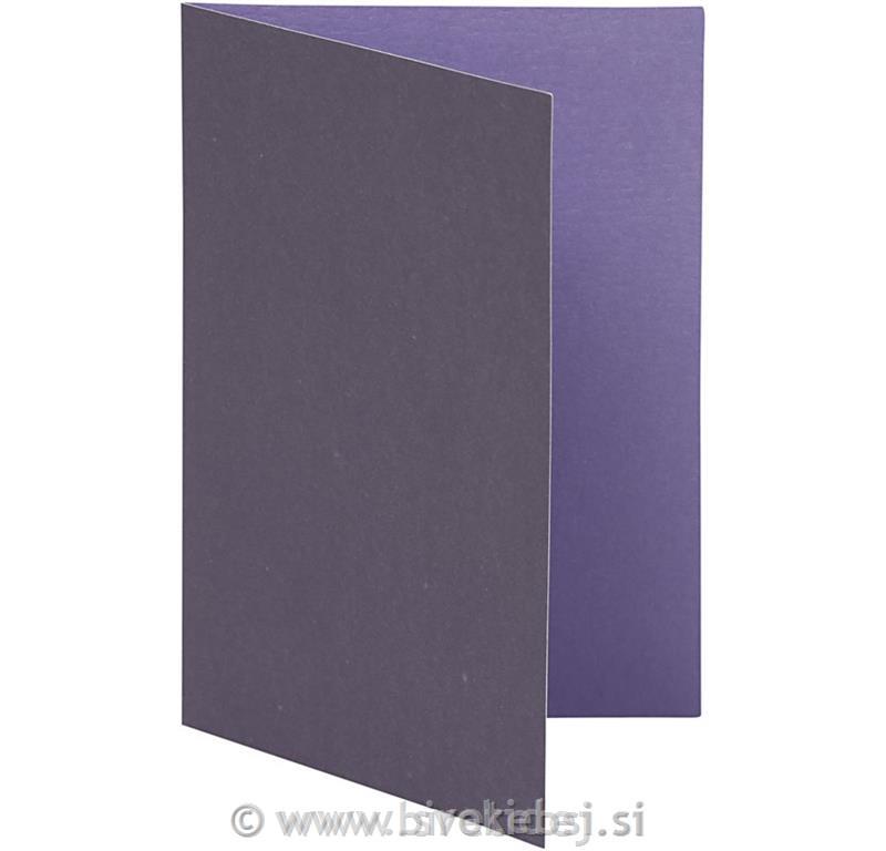 Voščilnica 10,5x15 cm, set 10, vijolična