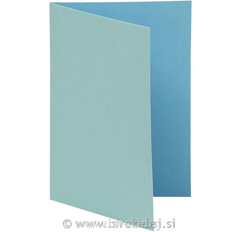 Vizitka 10,5x15 cm, set 10, modra