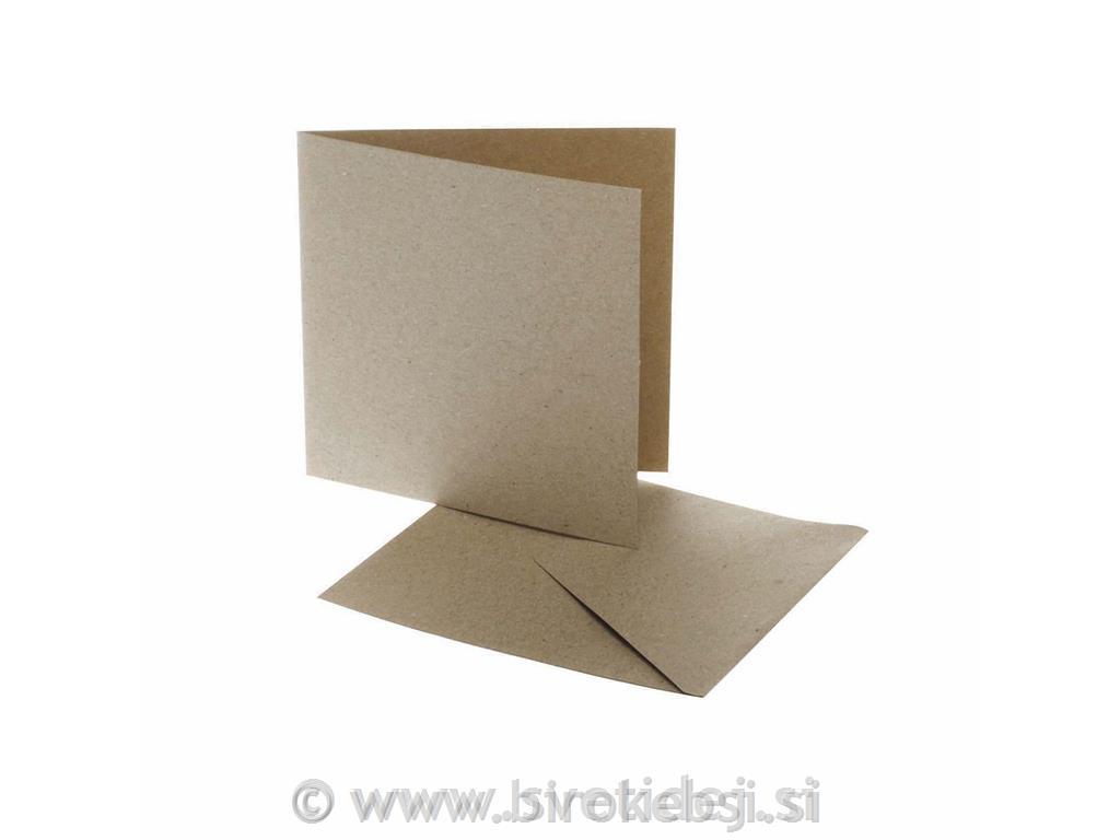 Vizitka & kuverta, 12,5x12,5 cm, set 10