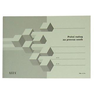 OBR.4,7 A POTNI NALOG ZA PREVOZ OSEB
