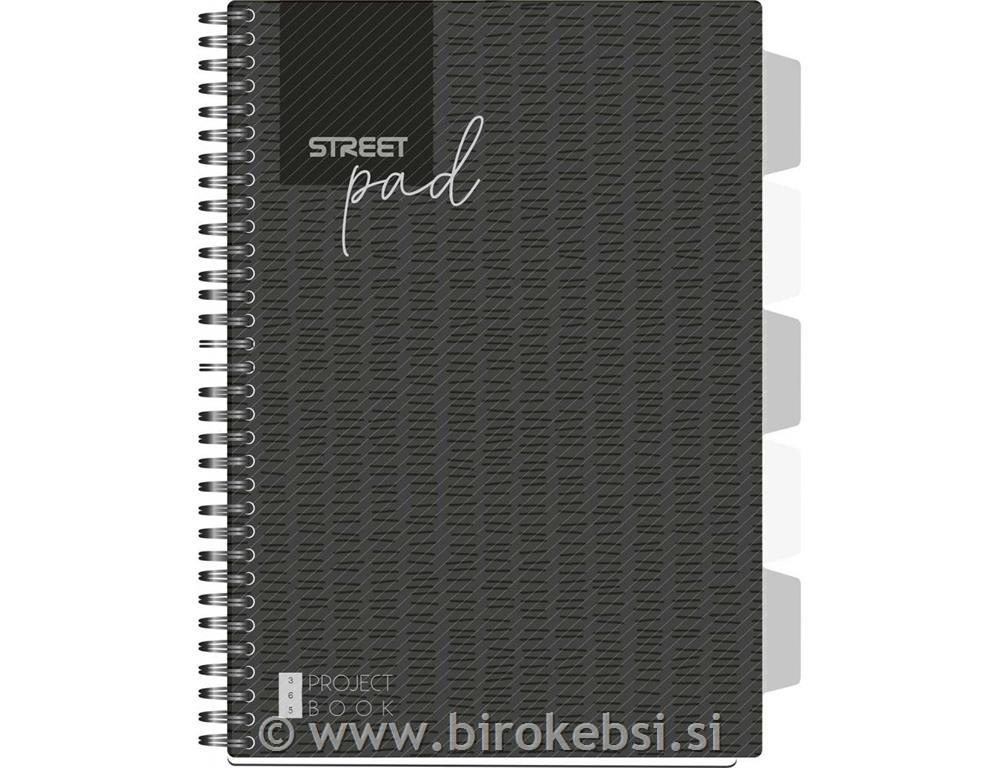 ZVEZEK S ŠPIRALO T.P. BLACK EDITION A4