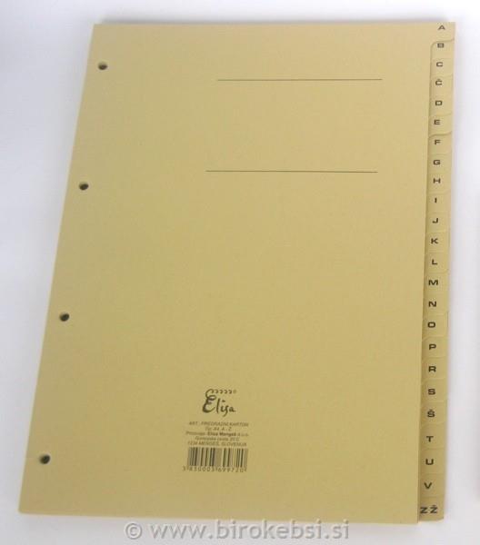 REGISTER A4 A-Ž KARTON ELISA