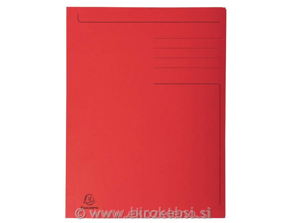 MAPA PREŠPAN S KLAPO A4 RDEČA