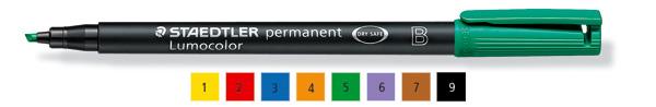 STAEDTLER FLOMASTER LUMOCOLOR 314B ZELEN