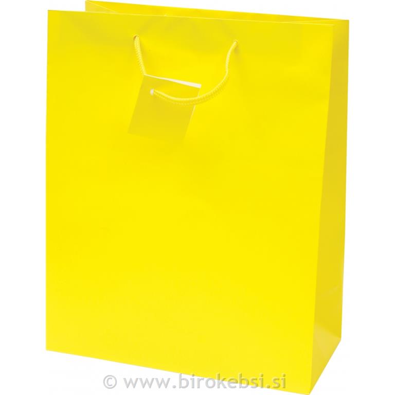 VREČKA CREATIVE PLASTIFICIRAN MAT RUMENA