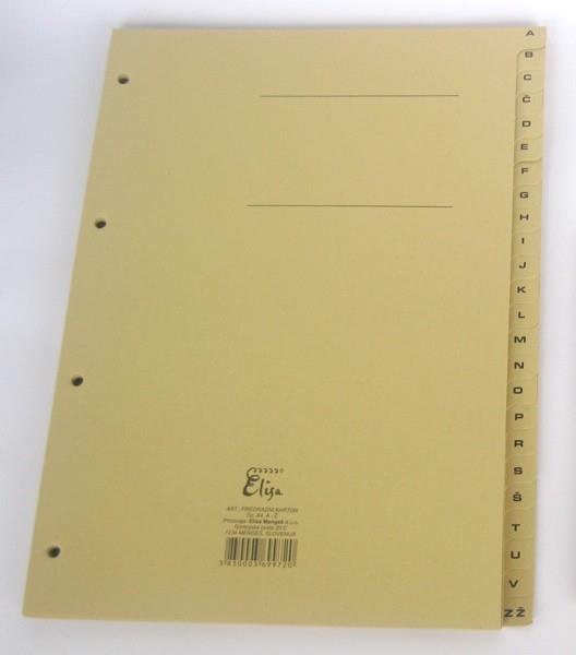 REGISTER A4 A-Ž KARTON ELISA