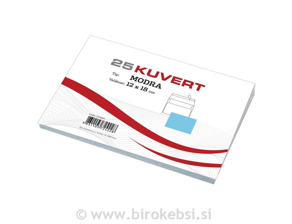 KUVERTA B6 MODRA PIGNA 120MMX180MM