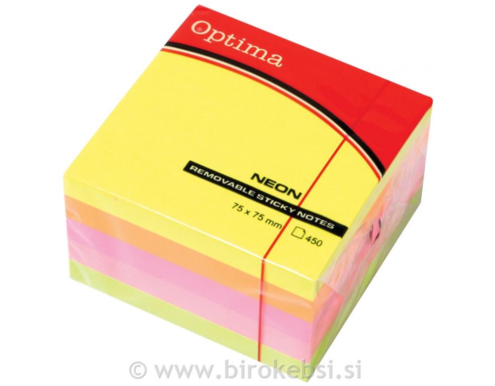 KOCKA OPTIMA 75X75 TIX 450 LIST NEON