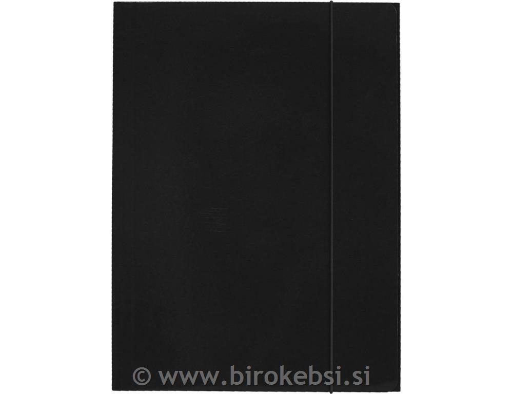 MAPA Z ELASTIKO OPTIMA A4 ČRNA