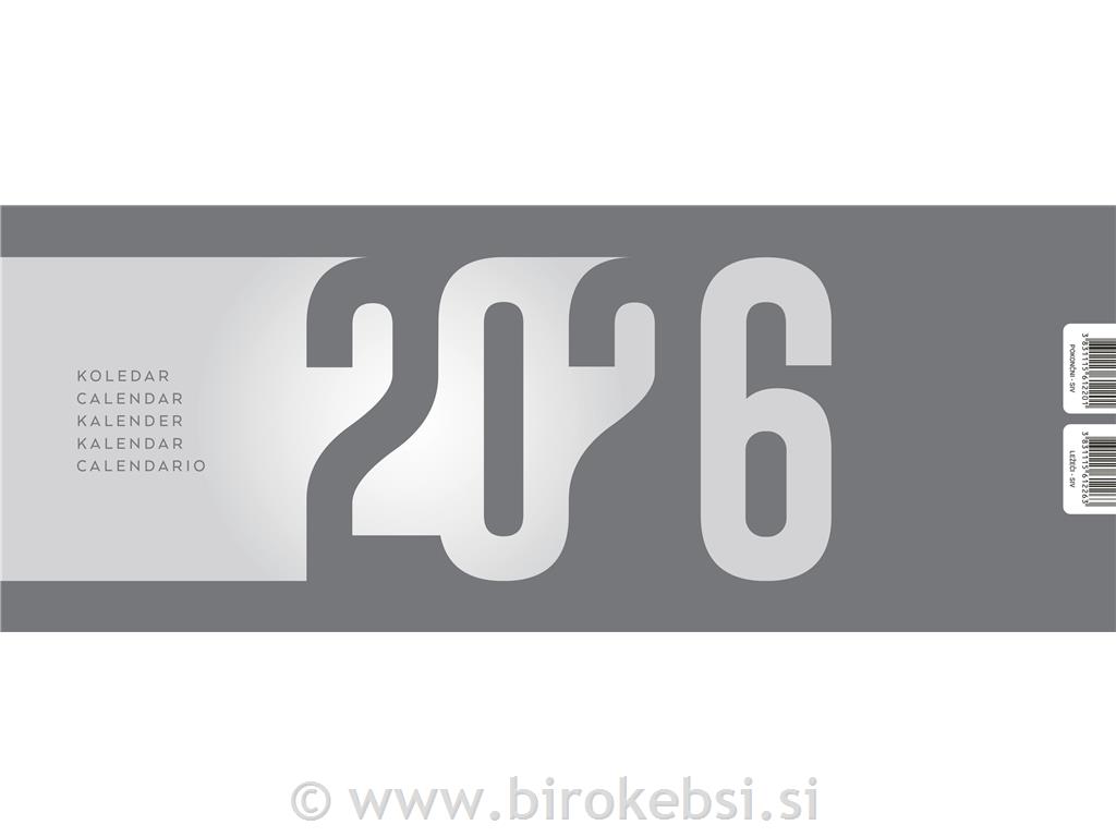 KOLEDAR NAMIZNI LEŽEČI FIX SIV 2026