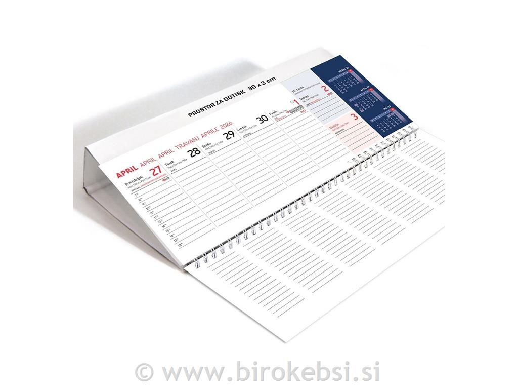 KOLEDAR NAMIZNI LEŽEČI FIX T.MODER 2026