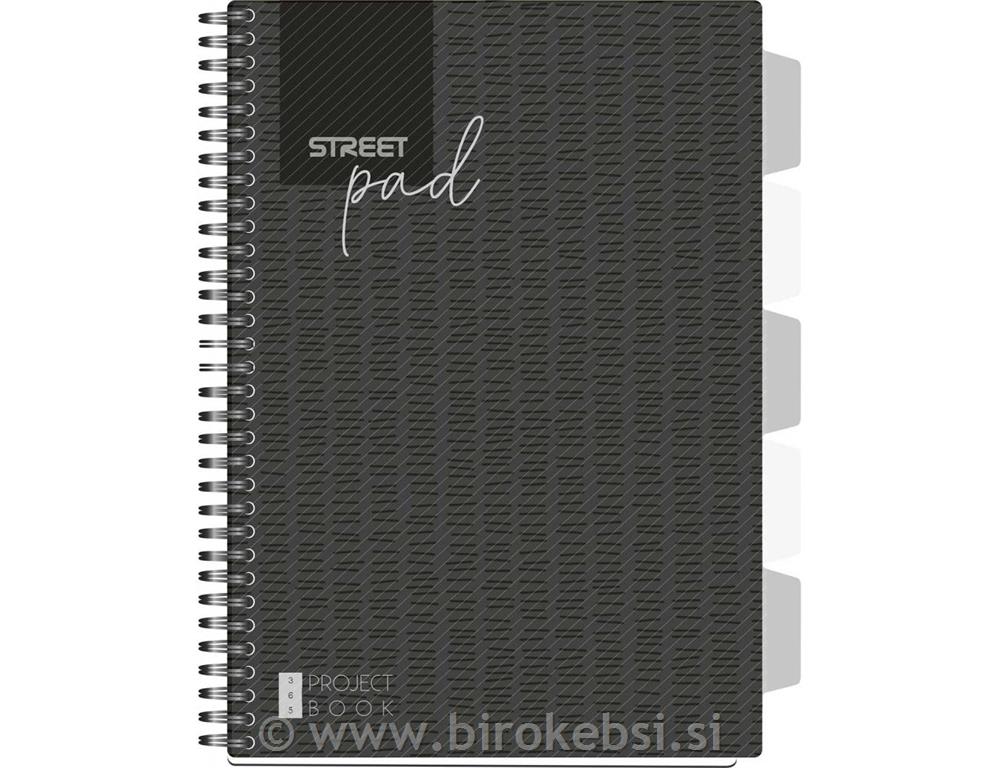 ZVEZEK S ŠPIRALO T.P. BLACK EDITION A4