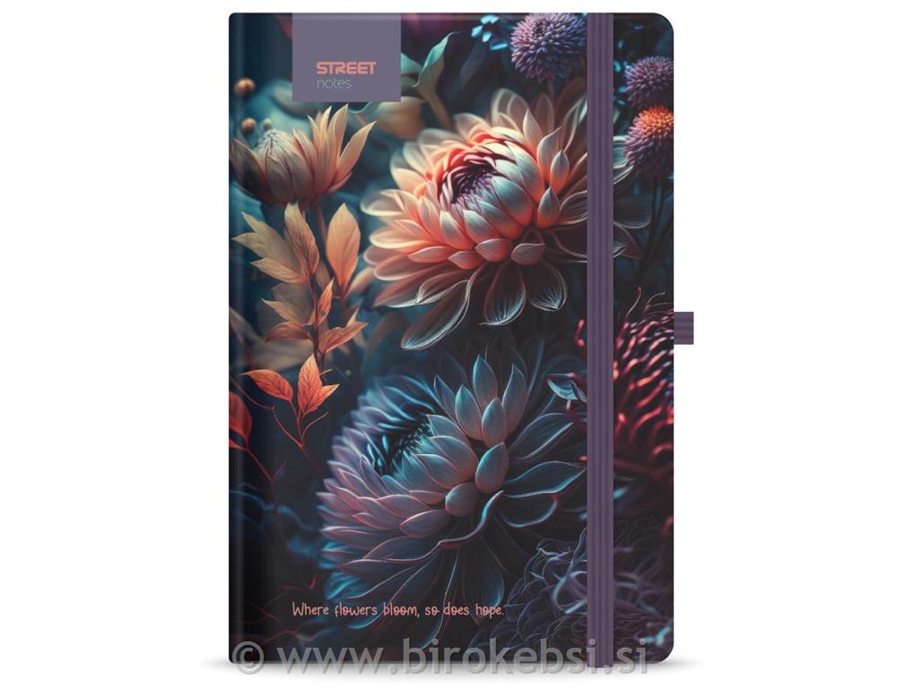 BLOK NOTESA A5 FLOWERS BLOSSOM 96L