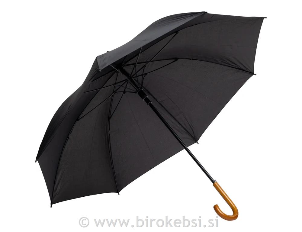 DEŽNIK BERG LES. ROČAJ 119CM ČRN