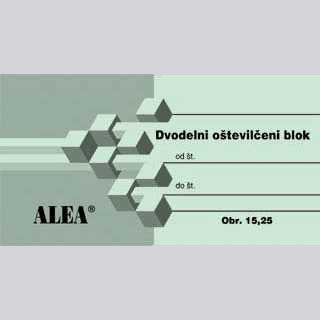 OBR.15,25/3 DVODELNI OŠTEVILČEN BLOK