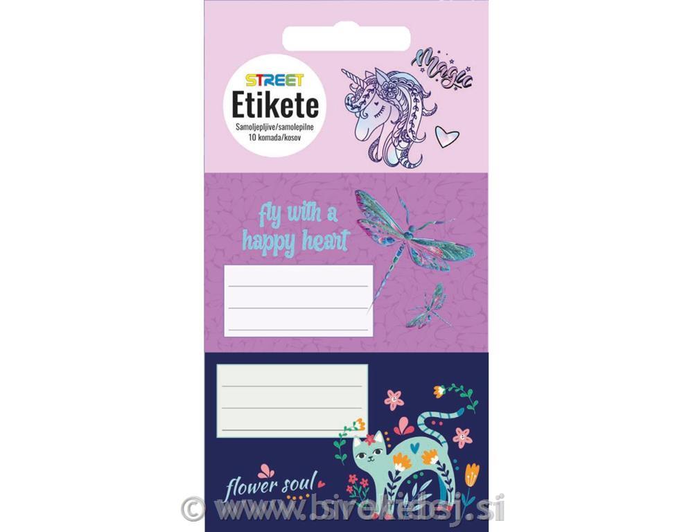 ETIKETE ZA ZVEZEK KIDS GIRLS 10/1