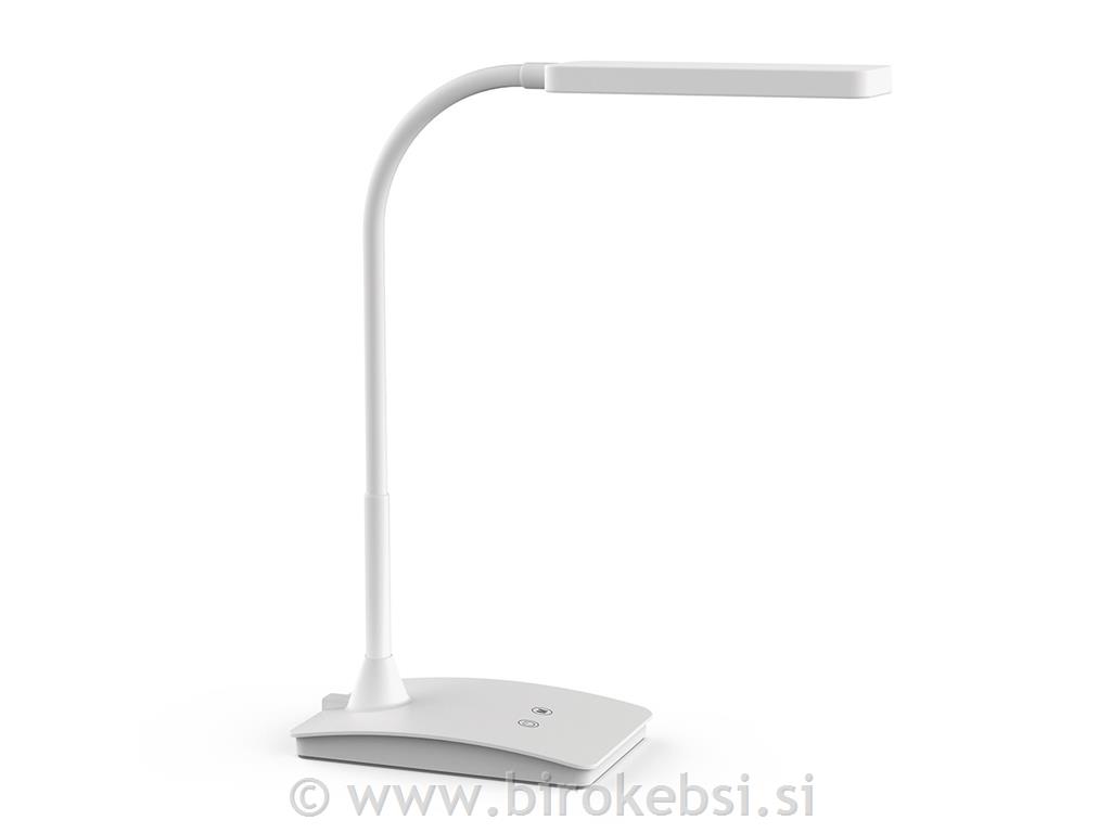 Namizna LED svetilka MAULpe arly, bela