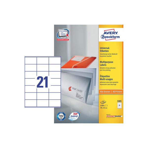 ZWECKFORM 3481 70x41mm 1/100