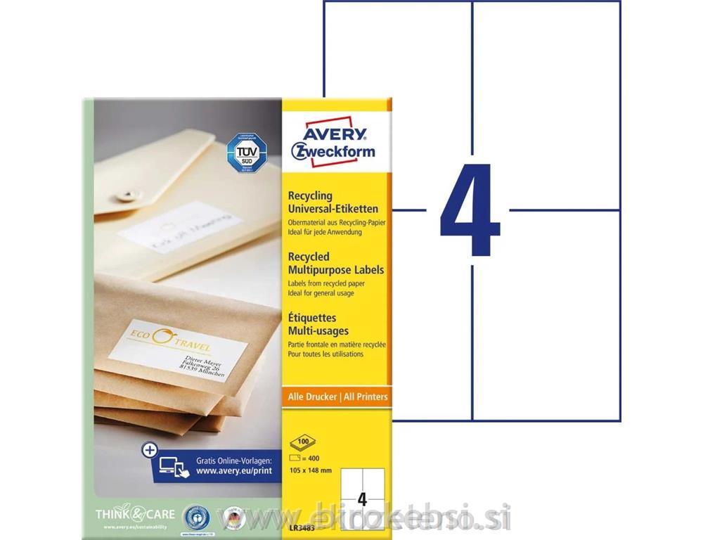 ZWECKFORM LR3483-100 105x148 100 pol