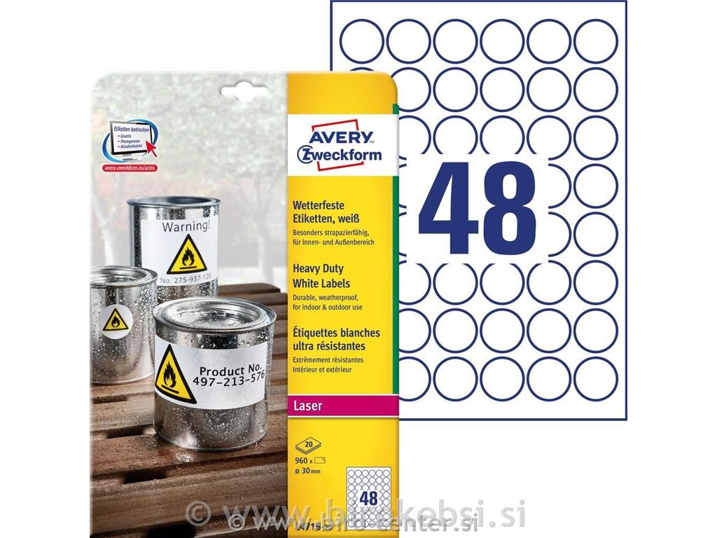 ZWECKFORM L4716-20 FI30 BELE VODOODPORNE