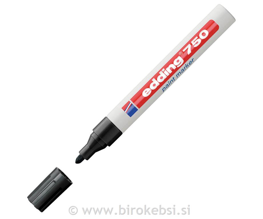Marker z lakom E-750, 2-4 mm, črn