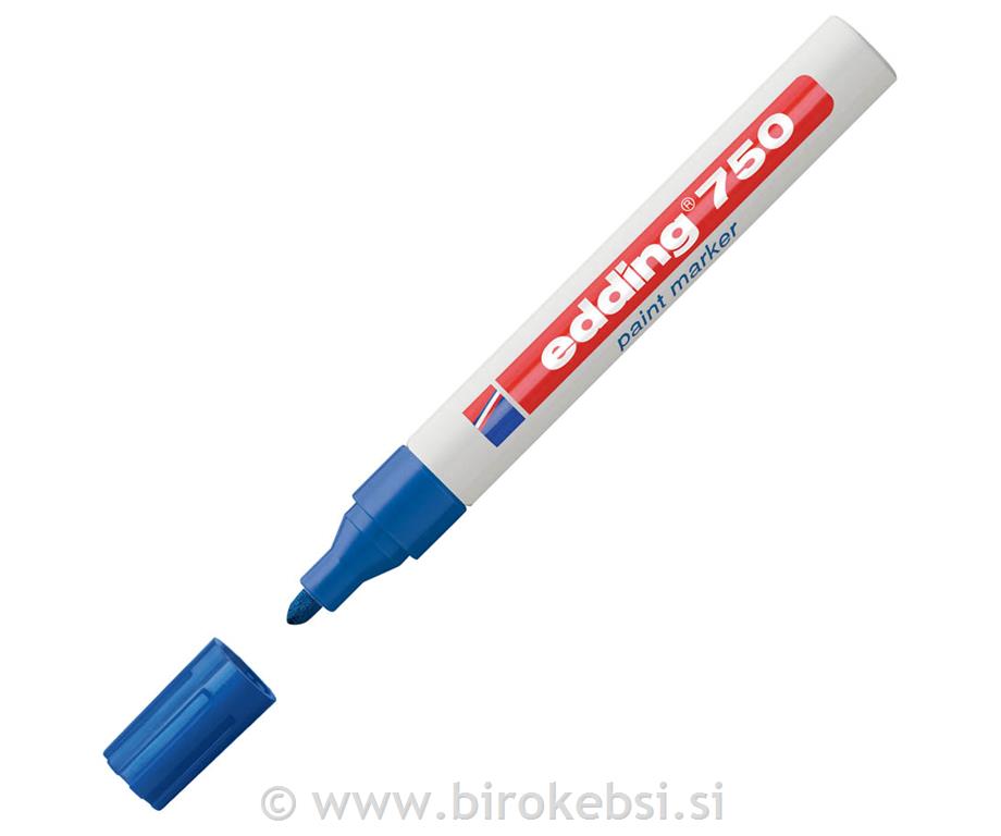 Marker z lakom E-750, 2-4 mm, moder