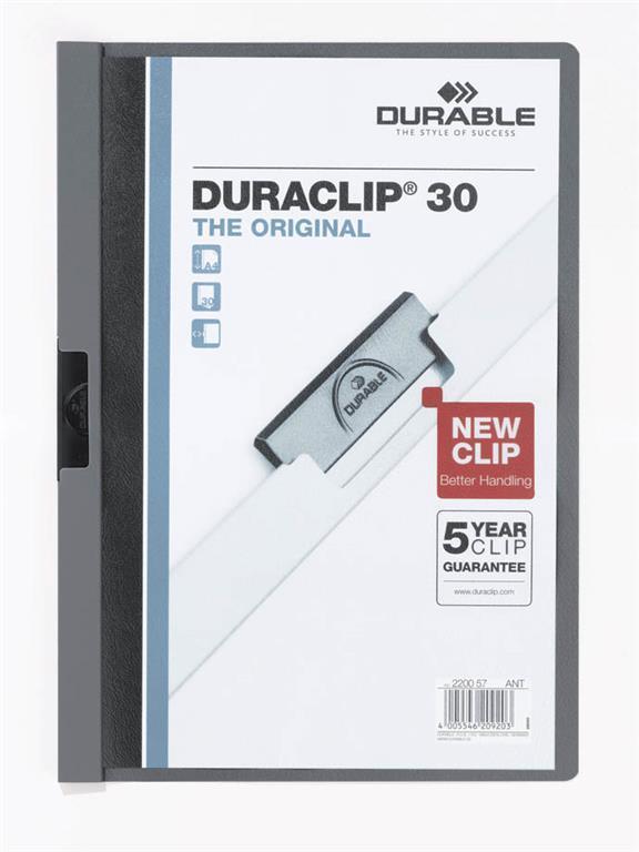 Mapa Duraclip (2200) A4 temno siva