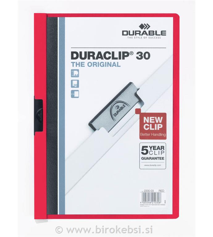 Mapa Duraclip (2200) A4 rdeča