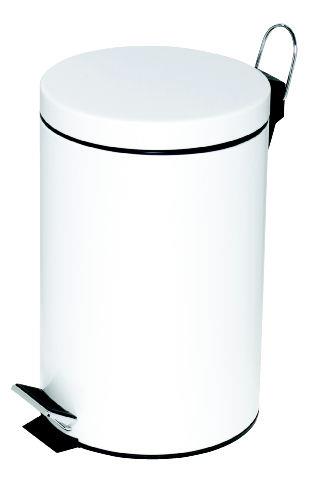 Koš za smeti s pedalom, 12l, bel