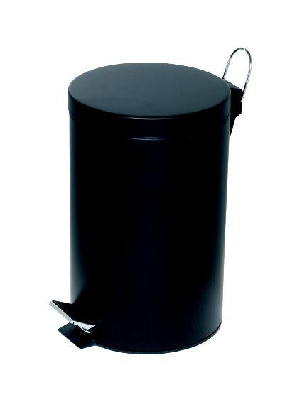 Koš za smeti s pedalom, 12l, črn