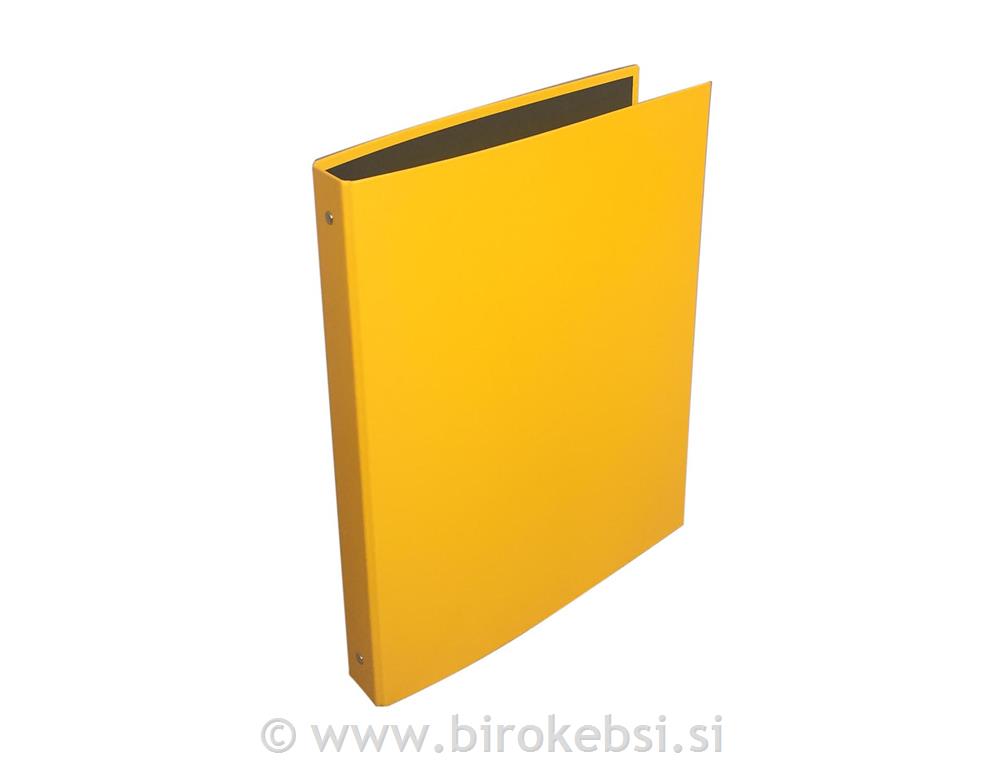 Rinčna mapa A4, 4 rinke, rumena