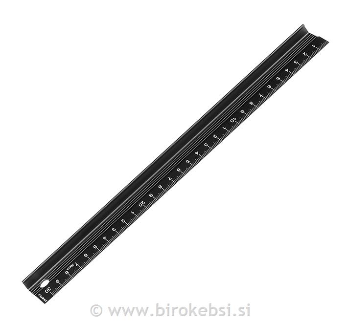 Rezalno ravnilo 30 cm črn