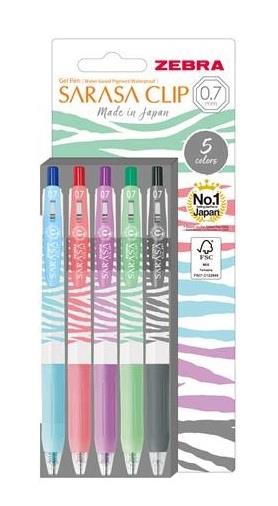 SET SARASA KLIP GEL PISALO ZEBRA