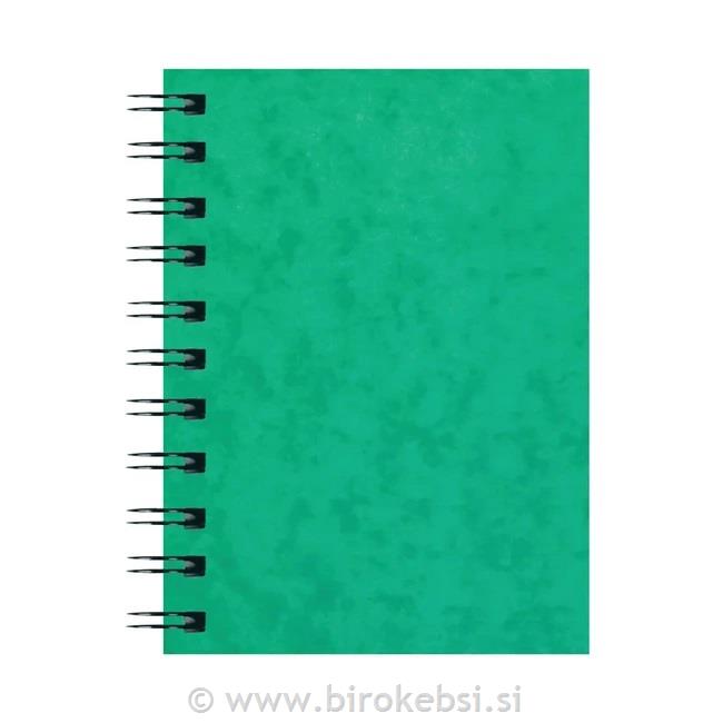 BLOK ŠPIRALNI A6 100l 80g ČRTE ZELEN