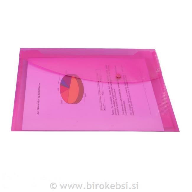 MAPA KUVERTA GUMB A4 PP ROZA RAPESCO 068
