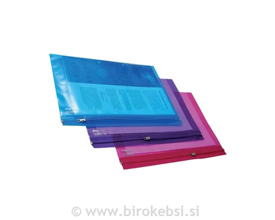 Mapa z zadrgo KOVINSKO ZIPPI PVC A4+