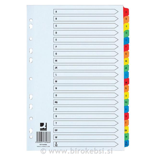 PREGRADNI KARTON A4 BEL 20-DELNI A-Z