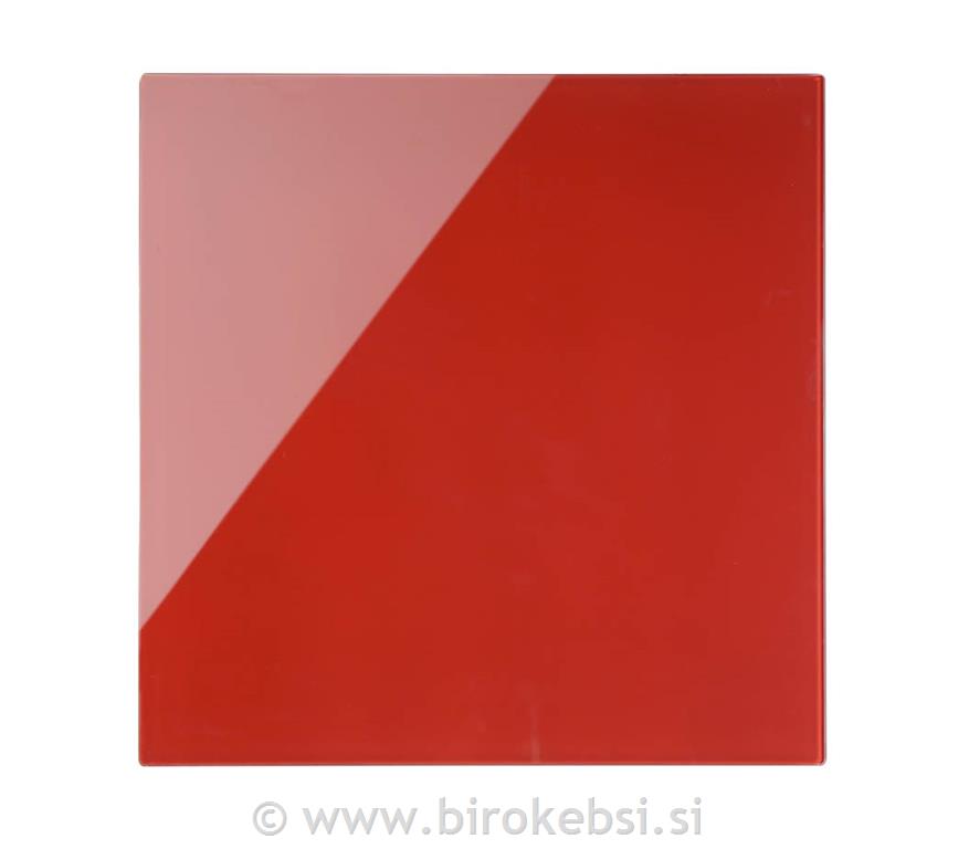 Tabla stenska steklena 38 x 38 cm, rdeča