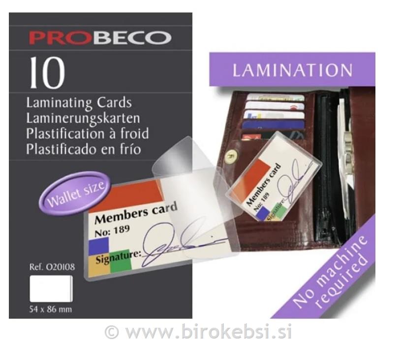 SAMOLEPILNI ŽEP ZA VIZITKE 60 x 95 mm 10