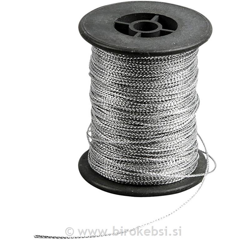 Vrvica tanka srebrna 0,5 mm, 100 m