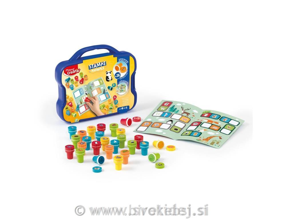 SET KREATIVNI MAPED ŠTAMPILJKE ŽIVALI 26