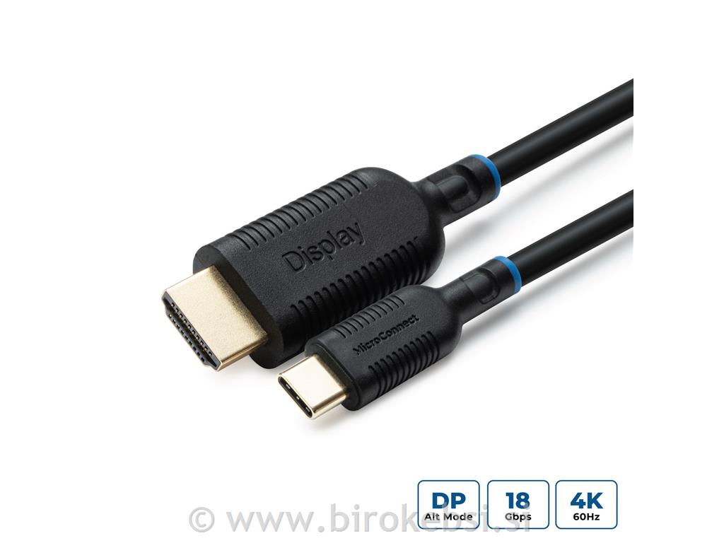 Kabel USB C-HDMI 2.0, 0,5m